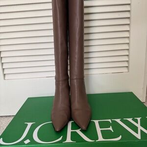 J.Crew Stevie knee high pull on boots  -  size 6